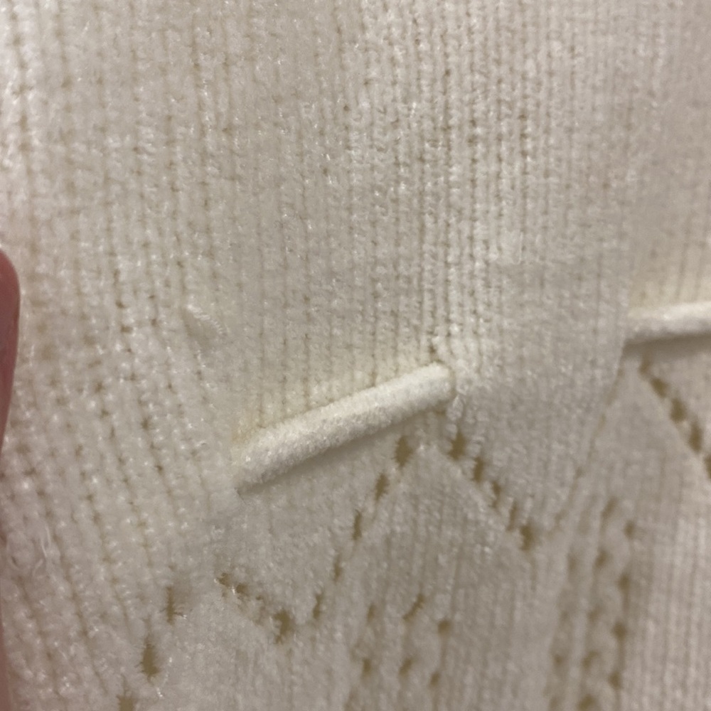 Penman's White Crochet Knit Sweater Boho - Picture 7 of 13